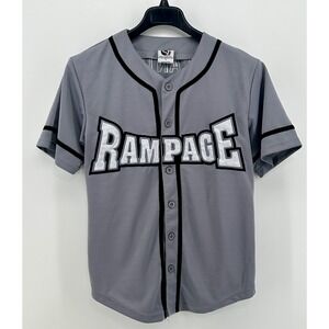 Something Inked San‎ Antonio Rampage Baseball Jersey Mens Small Gray Stitched